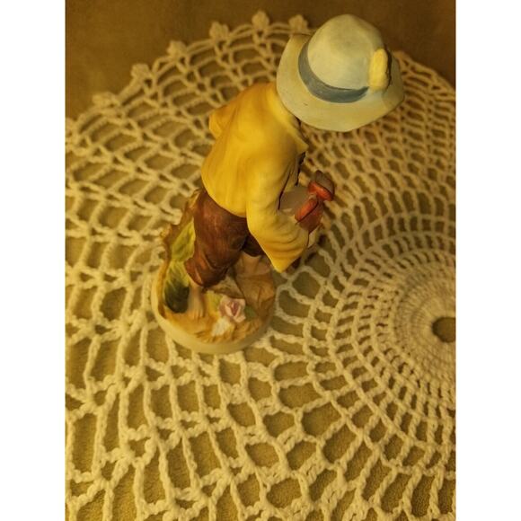 Andrea By Sadek Hand Painted‎ Porcelain Figurine Country Boy 7979 - Picture 12 of 15
